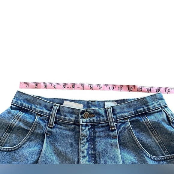 Vintage 90s Bill Blass Cut Off Jean Shorts Size 14 - Picture 8 of 10